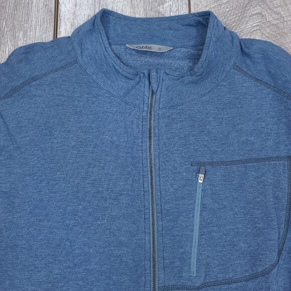Tasc Performance Full Zip Jacket Size XL Blue Golf Bamboo Organic Cotton Logo - Picture 4 of 8